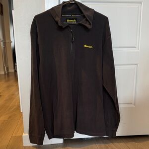 Bench Men's Dark Brown Zip-Up Sweater